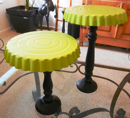 Make Dessert Stands Using Dollar Store Tart Pans And Candle