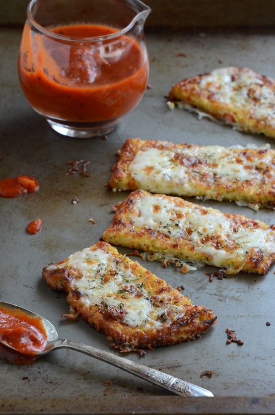 Cauliflower Crust Garlic "Breadsticks"ApplePins.com