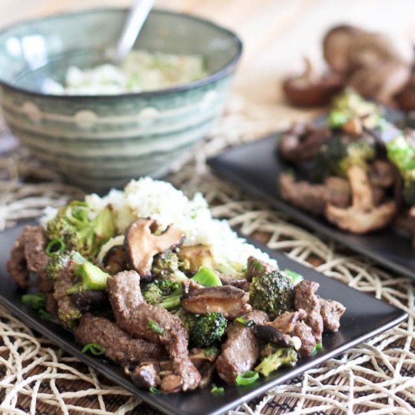 Sauteed Beef With Broccoli And Shiitake 