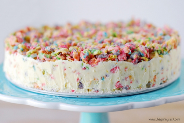 kids birthday fruity pebble crunch ice cream cake